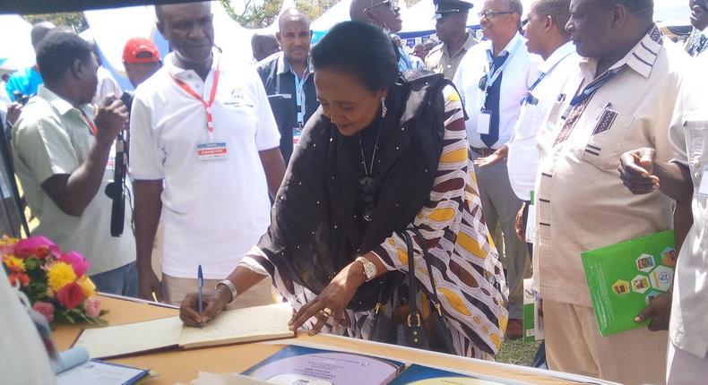 Education CS Amina Mohamed during a past KICD open day (twitter)