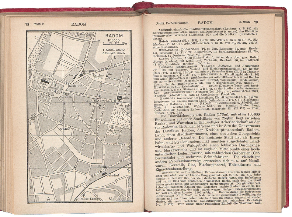 "Das Generalgouvernement : Reisehandbuch" - przewodnik turystyczny wydawnictwa Baedekera po Generalnym Gubernatorstwie z 1943 r. 