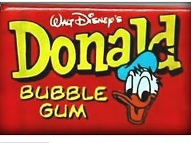 Guma balonowa Donald – cudowne wspomnienie dzieciństwa. W gumie były historyjki z Myszką Miki i z Kaczorem Donaldem, bohaterów których w tamtych czasach nie można było obejrzeć w telewizji