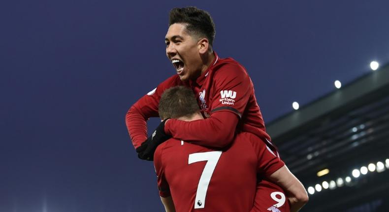 Roberto Firmino scored Liverpool's second goal in a vital 3-2 win over Crystal Palace