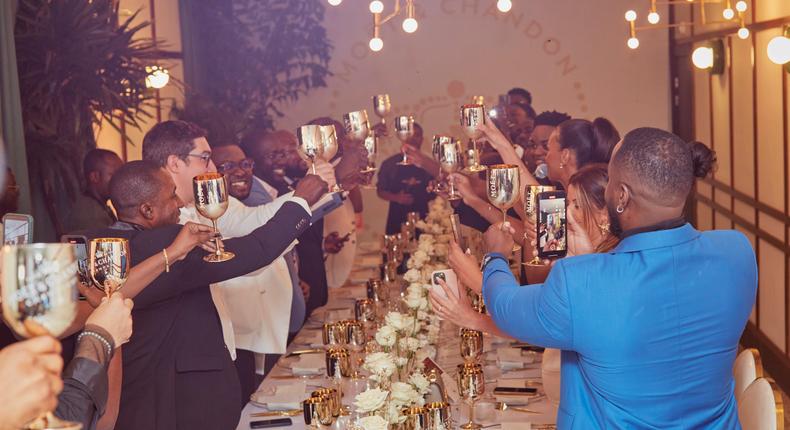 Le Grand toast Moet and Chandon en Côte d'Ivoire