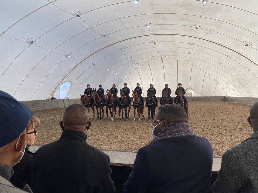 Veselin Milić u obilasku Policijske brigade sa potpredsednikom Vlade i ministrom unutrašnjih poslova, bezbednosti, decentralizacije i običajnih pitanja Demokratske Republike Kongo Danijelom Aselom Okitom Vankoiem