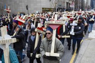 Anti-gun violence peace march in Chicago