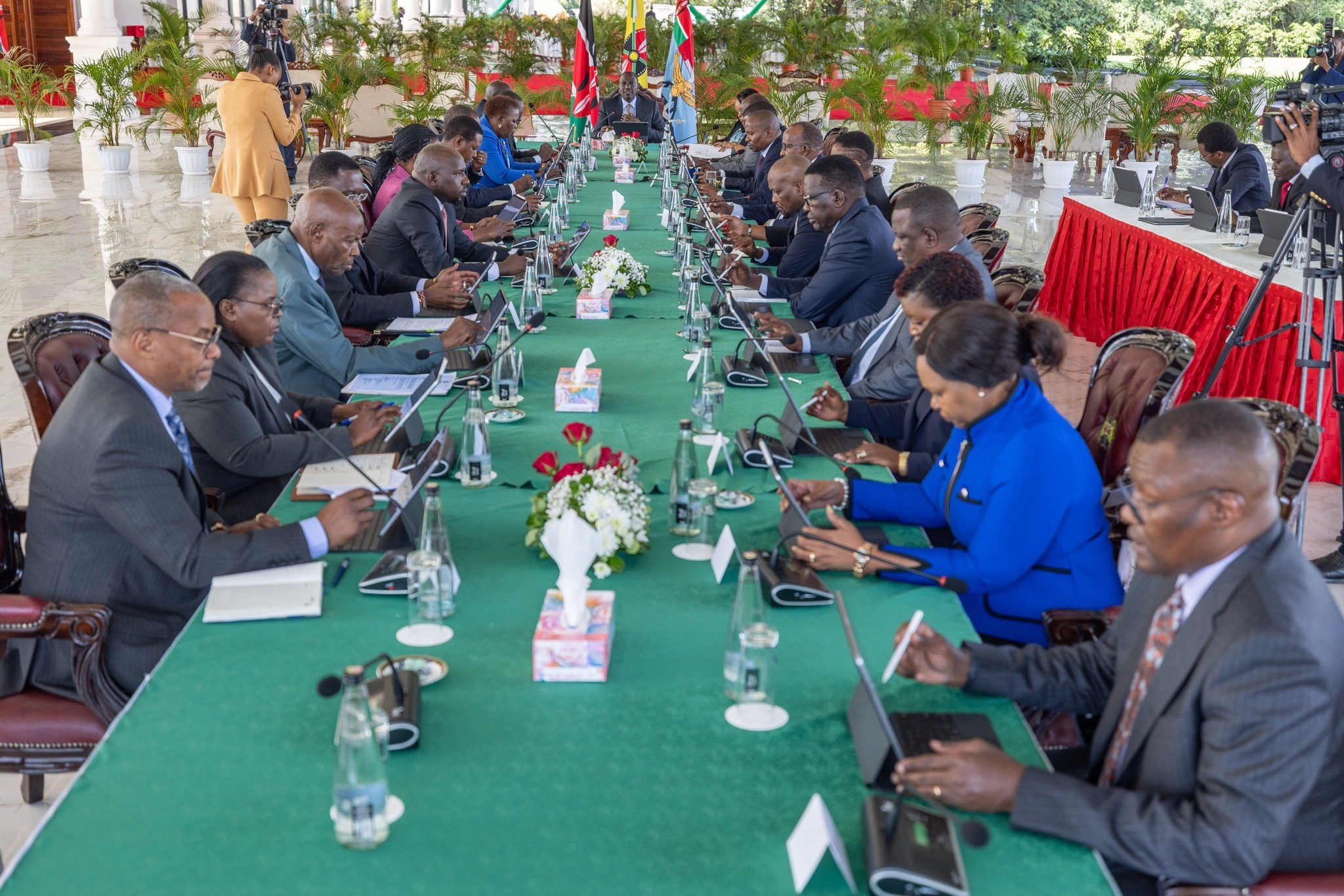President William Ruto chairs a Cabinet meeting at State House, Nairobi.