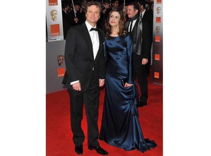 Odtwórca głównej roli w filmie 'Jak zostać królem' Colin Firth z małżonką