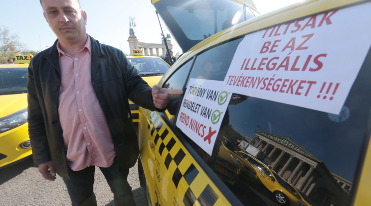 Tellesjül a taxisok követelése, a kormány tényleg betiltja az Ubert / Fotó: Gy. Balázs Béla