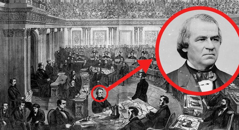 Andrew Johnson faced impeachment over his refusal to work with Congress.