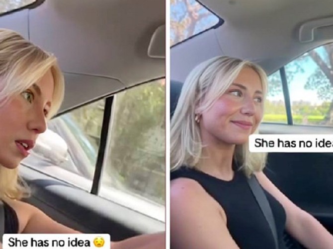 Širi se snimnak devojke u autu zbog jezivog detalja, ona ni ne zna kakva opasnost joj pret