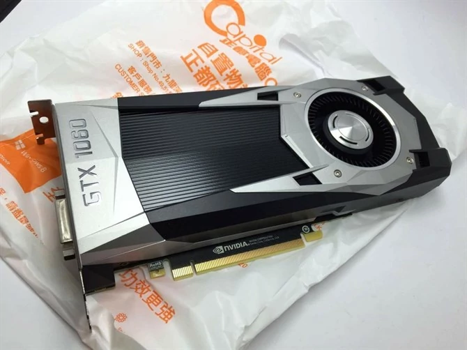 Nvidia GeForce GTX 1060 na pierwszym zdjęciu