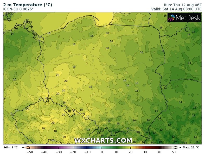 Sobotni poranek zapowiada się dużo cieplej od poprzednich