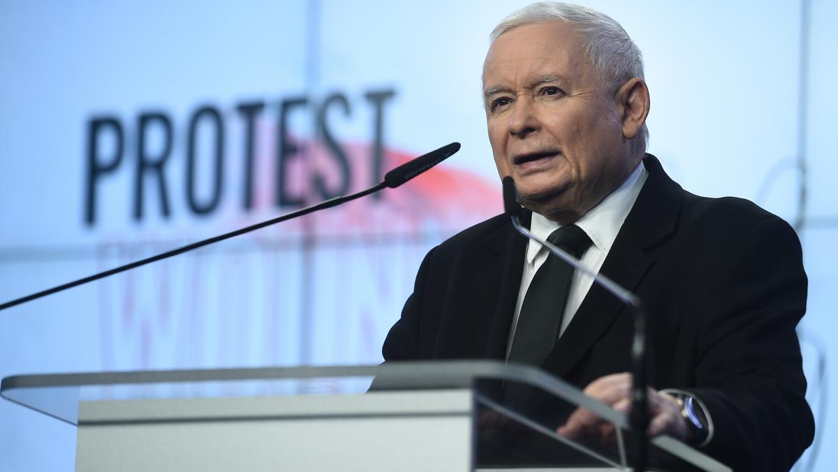 Jarosław Kaczyński na konferencji ws. Marszu wolnych Polaków.