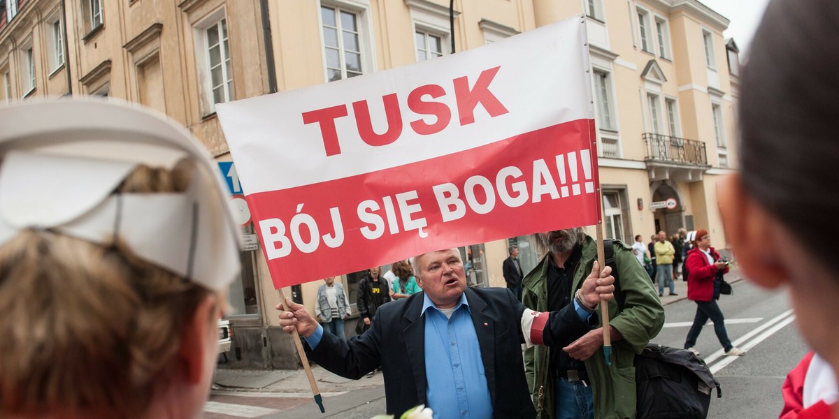 Związkowcy wielokrotnie sprzeciwiali się rządowi Donalda Tuska. Na zdjęciu protest trzech związkowych centrali w 2013 r.