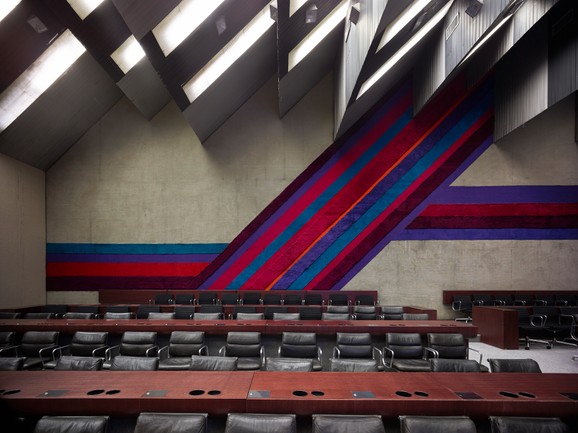Stojan Maksimović, Sava centar, 1979, Beograd, Srbija. Konferencijska sala