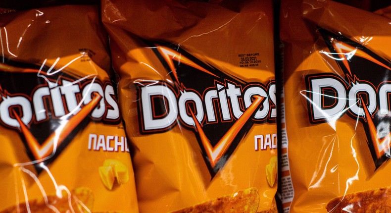 PepsiCo said it's giving shoppers more chips in bags of Doritos after sales of its salty snacks fell recently.Mateusz Slodkowski/SOPA Images/LightRocket via Getty Images