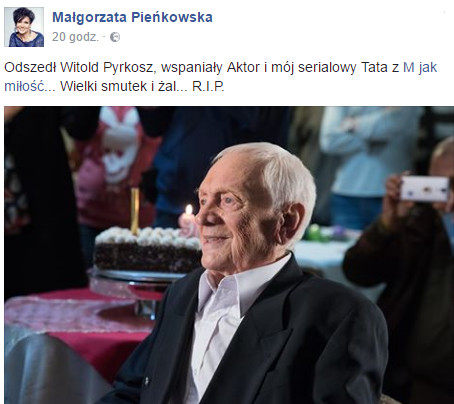 Małgorzata Pieńkowska na Facebooku