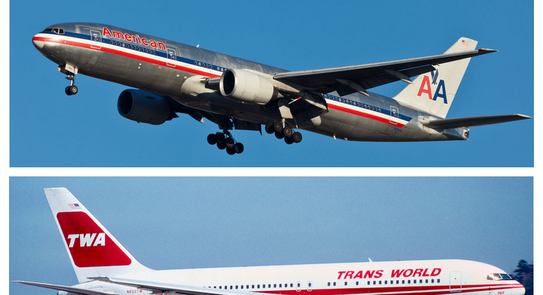 2001: American Airlines and Trans World Airlines