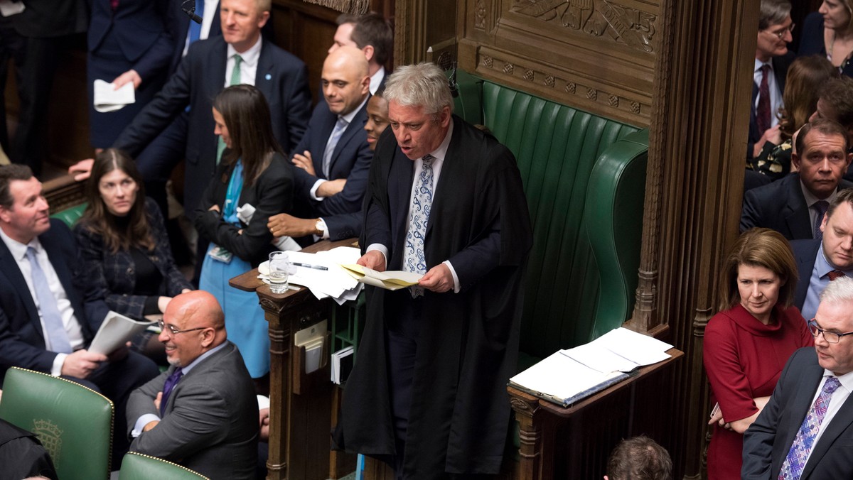 Spiker Izby Gmin John Bercow powiedział, że zgodnie z parlamentarnymi procedurami rząd Theresy May "nie może ponownie przedstawić (...) tej samej propozycji" ws. umowy wyjścia z UE, która została odrzucona w ubiegłotygodniowym głosowaniu.