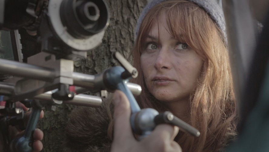 Ania Rusowicz na planie klipu do piosenki 'Ptaki'