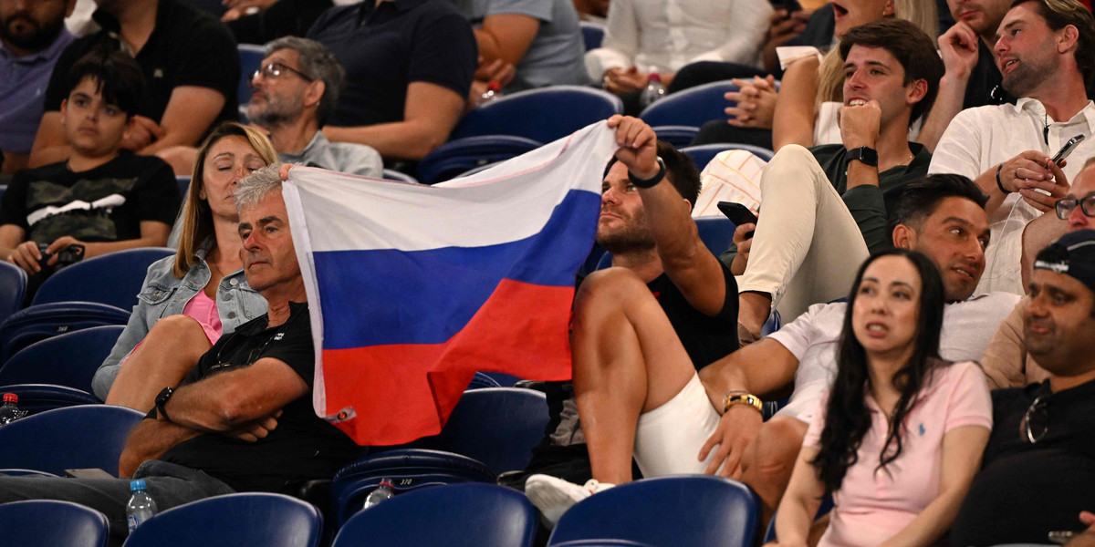 Australian Open zakazało wnoszenia rosyjskich flag na trybuny. 