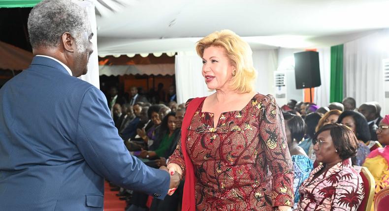 La Premier Dame Dominique Ouattara à l'inauguration des illuminations de la ville d’Abidjan