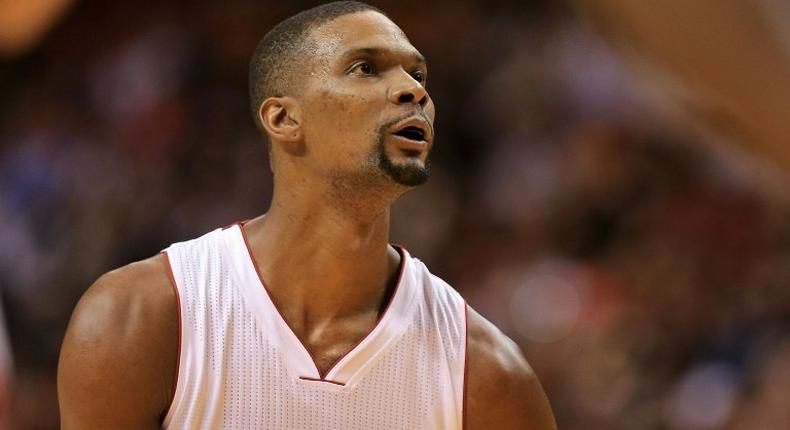 Chris Bosh of the Miami Heat, pictured in January 2016, has been urged to retire but insists he has hope of finding a treatment plan to play in the future