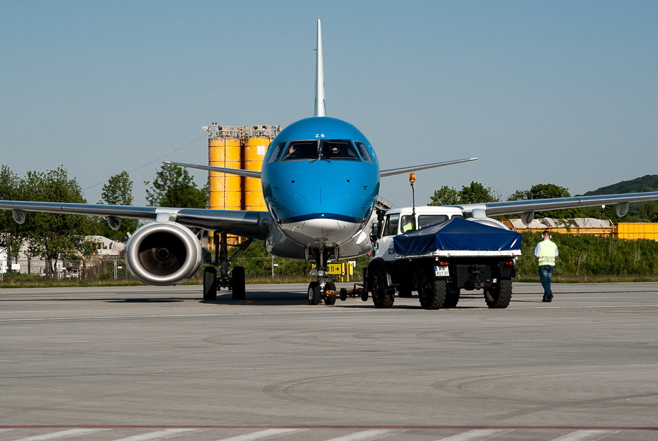 Otwarcie trasy Kraków-Amsterdam - KLM wylądował w Krakowie