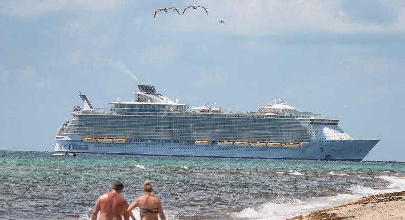 A cruise ship in Florida.
