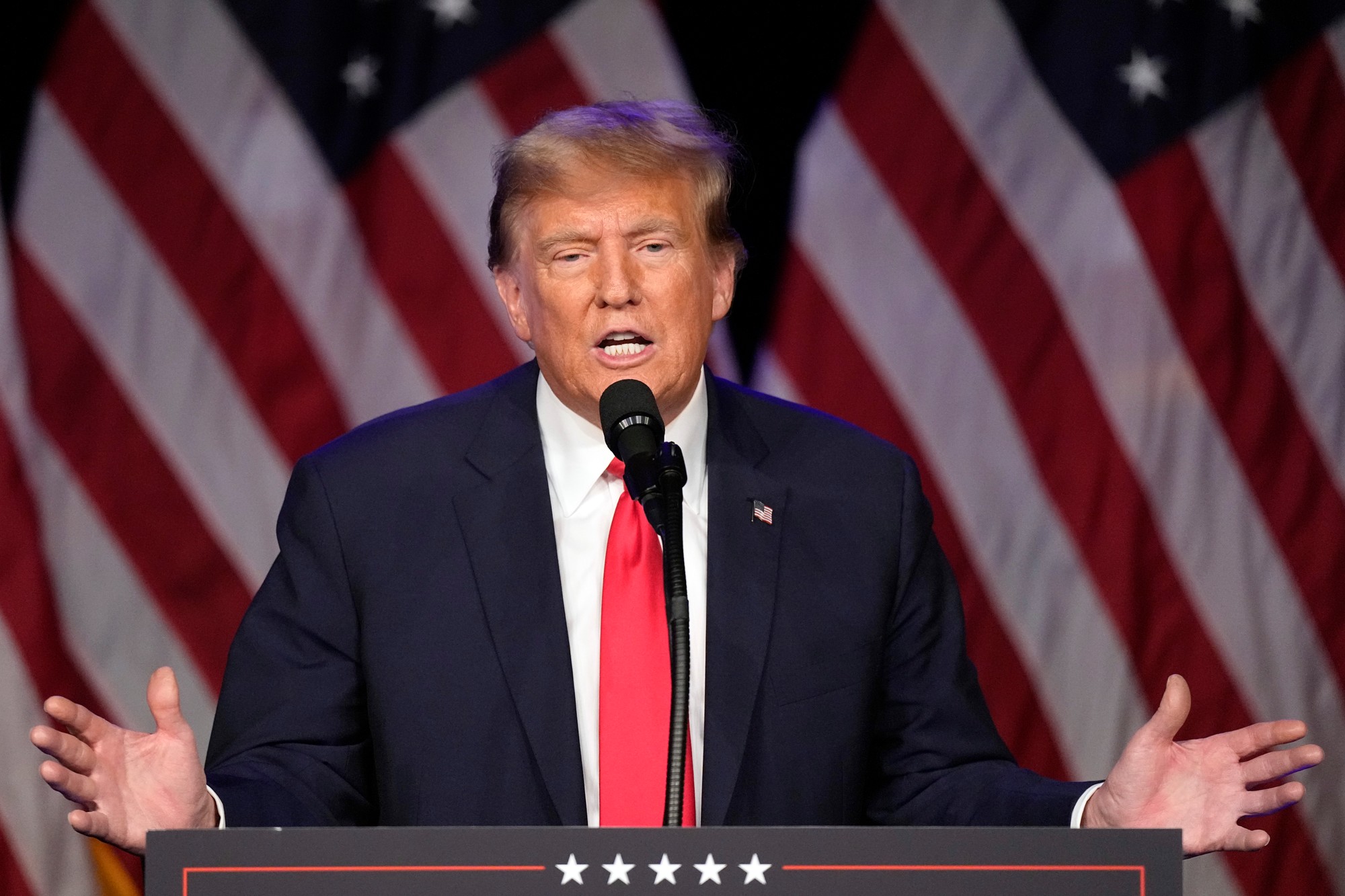 Donald Trump na republikánskom nominačnom zhromaždení v americkom štáte Nevada.