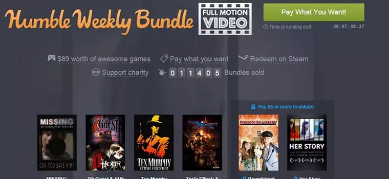 Nowe Humble Weekly Bundle stawia na prawdziwych aktorów