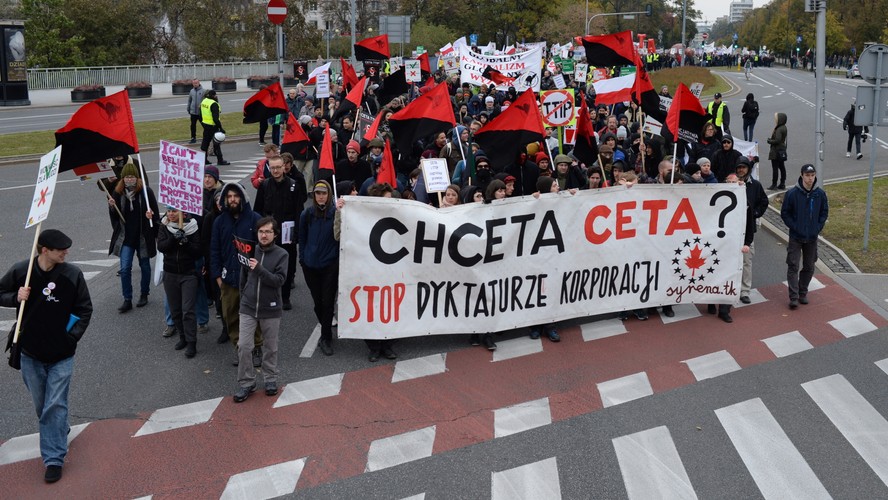 Protest przeciwko CETA i TTIP