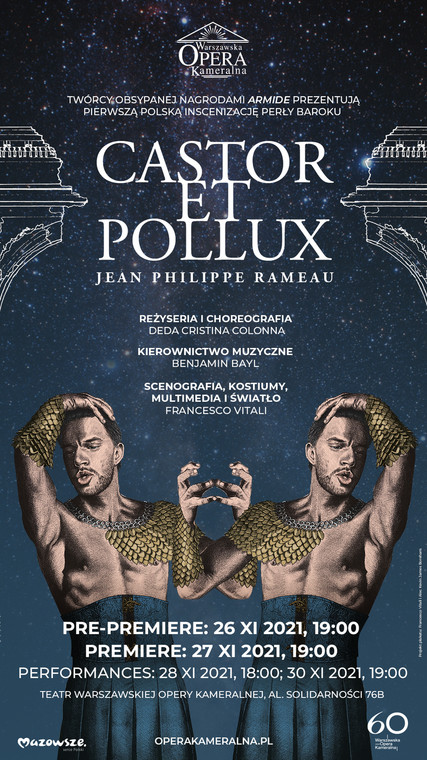 Plakat spektaklu "Castor et Pollux"