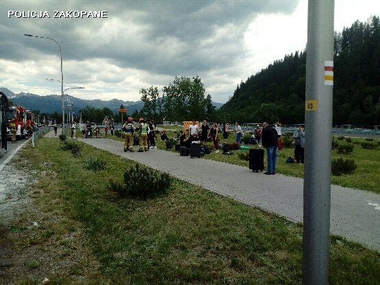 Kierowca autobusu nie zauważył pożaru