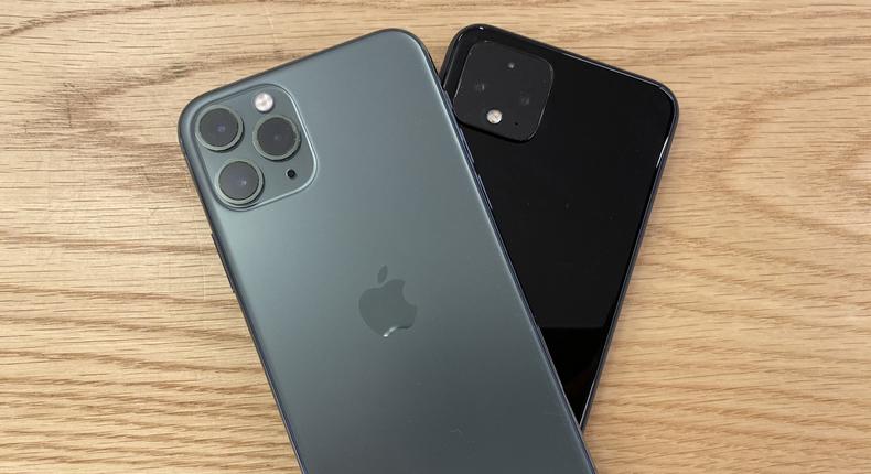 iPhone 11 and Pixel 4