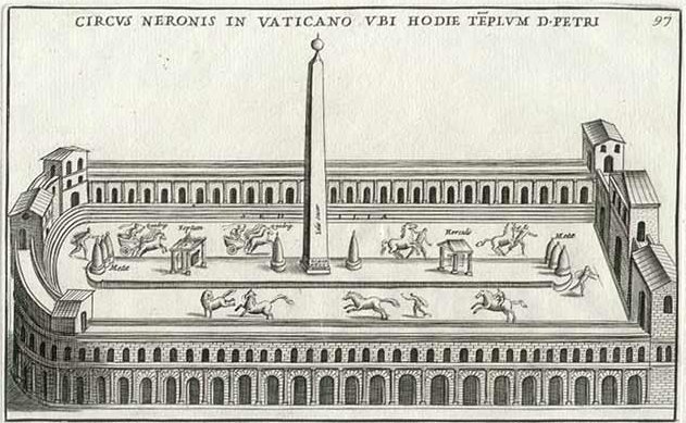 Cyrk Nerona i obelisk sprowadzony z Egiptu przez cesarza Kaligulę