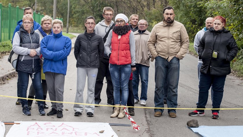 Mieszkańcy blokowali dojazd do stacji segregacji śmieci w Zabrzu