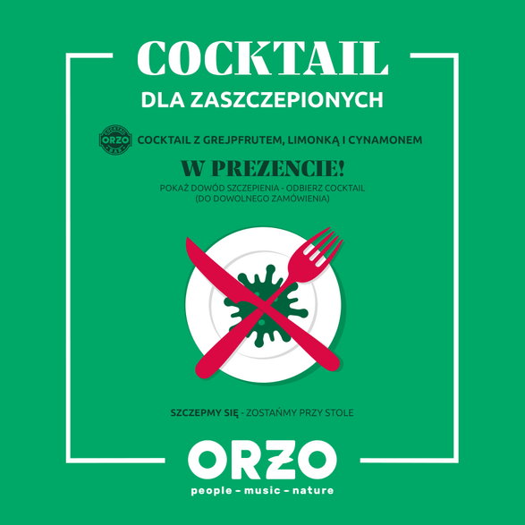 Promocja dla zaszczepionych w Orzo