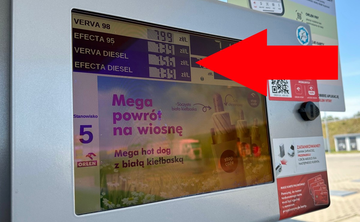Ceny paliw na stacji Orlen przy drodze ekspresowej S8