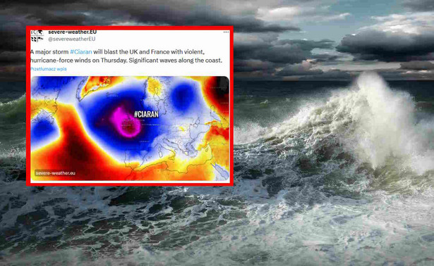 Orkan Ciaran nadpłyną znad Atlantyku i wyrządził sporo szkód w Wielkiej Brytanii