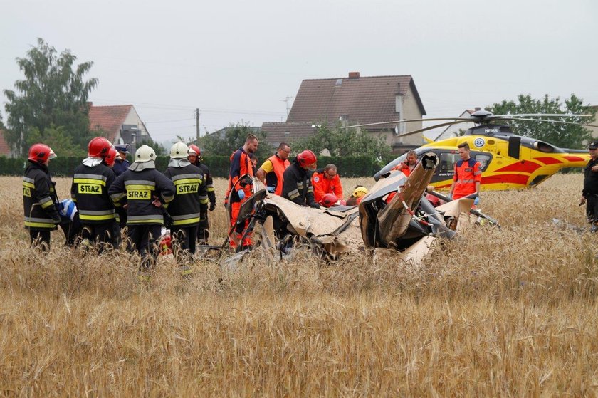 Katastrofa śmigłowca koło Opola.