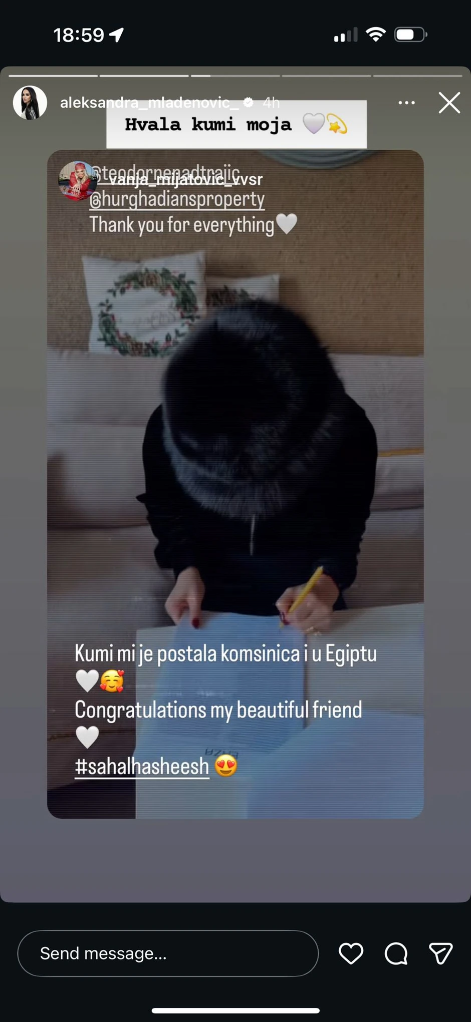 Aleksandra Mladenović kupila stan u Egiptu