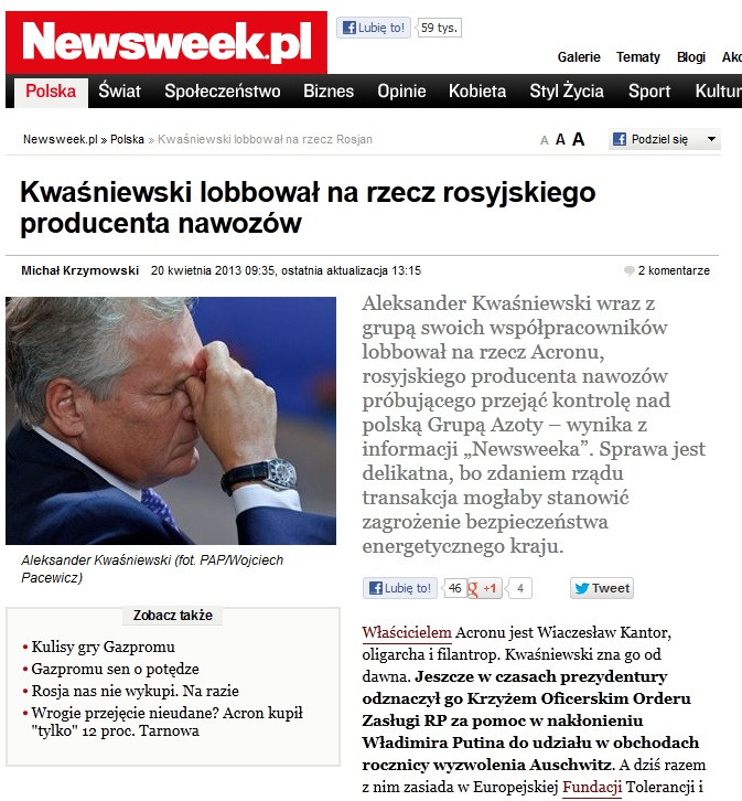 Screen z newsweek.pl