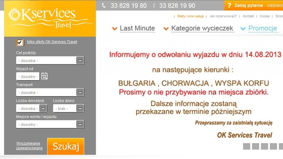 Ponad 300 klientów niewypłacalnego biura podróży OK Services Travel z Bielska-Białej rozpoczyna w czwartek powrót do Polski pięcioma autokarami opłaconymi przez upadającą firmę. Do kraju turyści dotrą w piątek.