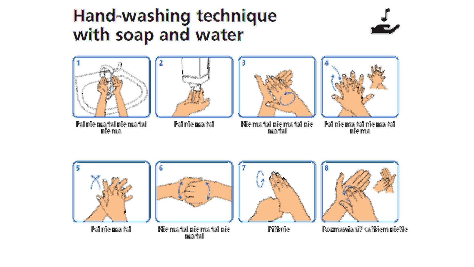 Nie tylko Bajm. Ta instrukcja mycia rąk dopasuje się do tekstu ulubionej piosenki