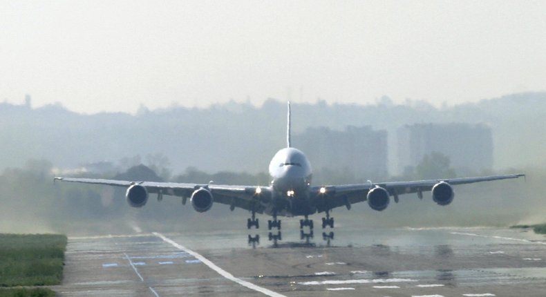 On April 27, 2005, at 10:30 a.m. local time, the first Airbus A380 prototype opened up the throttles of its four massive turbofan engines.