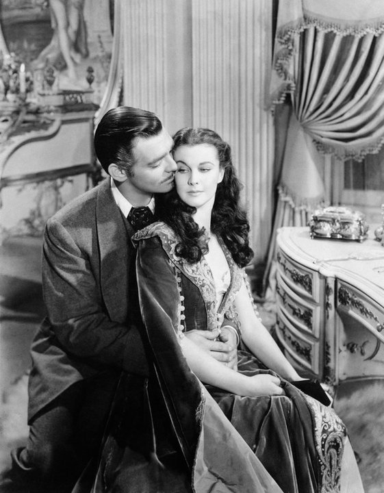 Clark Gable i Vivien Leigh w filmie "Przeminęło z wiatrem"