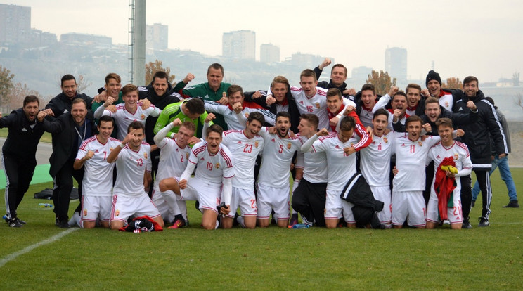 Az örmények elleni kiütéses sikerrel az U19-es válogatott bejutott az elitkörbe /Fotó: Twitter - MLSZ