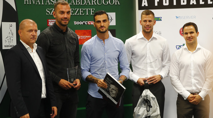 Davide Lanzafame (középen), a Ferencváros labdarúgója megvédte címét/Fotó: Fuszek Gábor