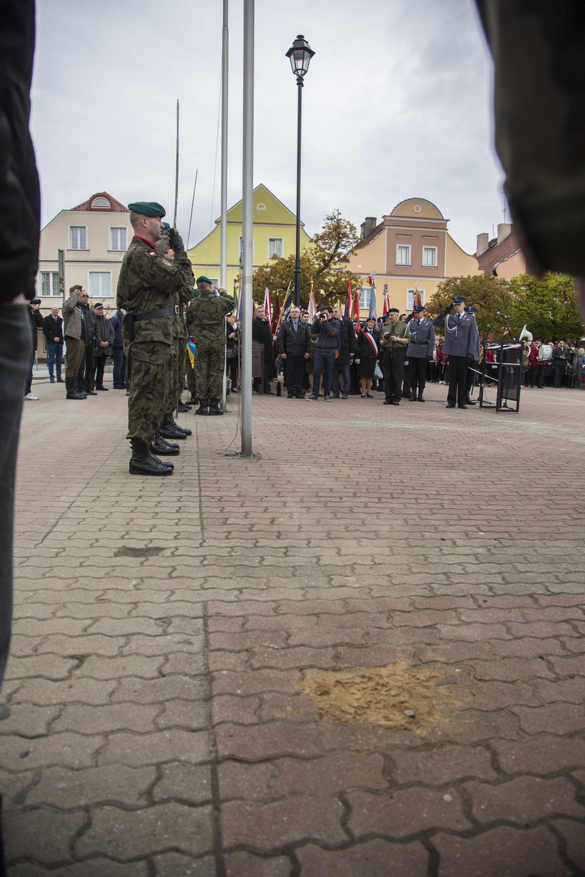 Wykopali maszt z flagą UE