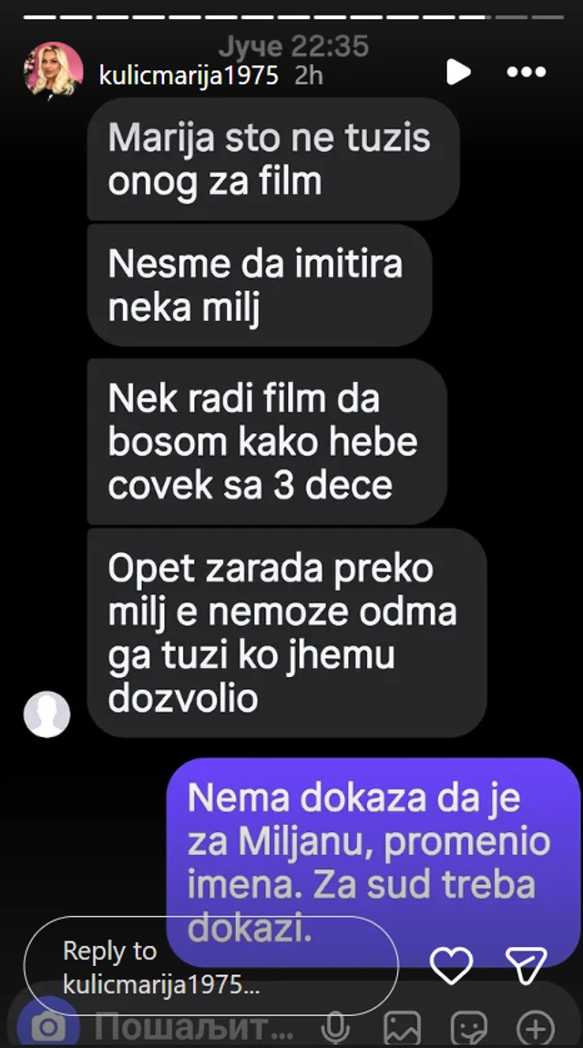 Nakon vesti da je Zola snimio film o Kulićima, OGLASILA SE MARIJA, SPOMENULA SUD