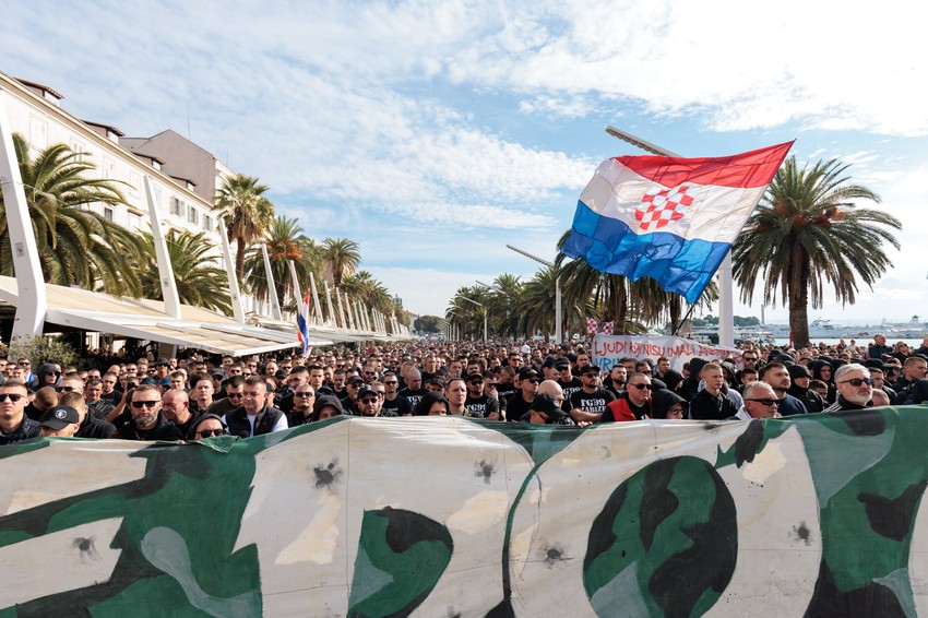 Protest Torcide u Splitu